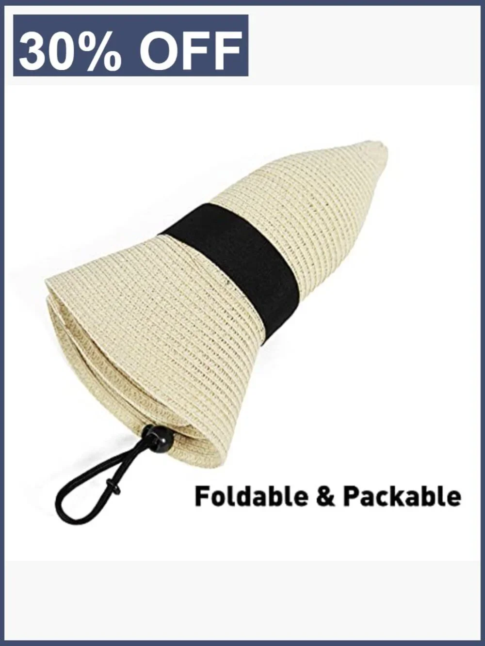 Girls Wide Brim Straw Sun Hat UPF 50+ Packable Beach Summer